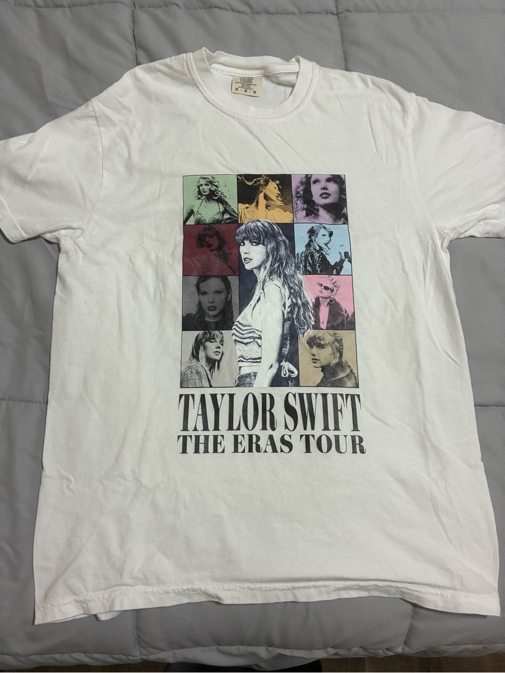 Taylor Swift White The Eras Tour Collage Graphic Tee